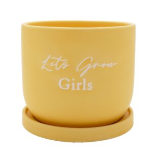 Country Living Ceramic Plant Pot - "Lets Grow Girls"