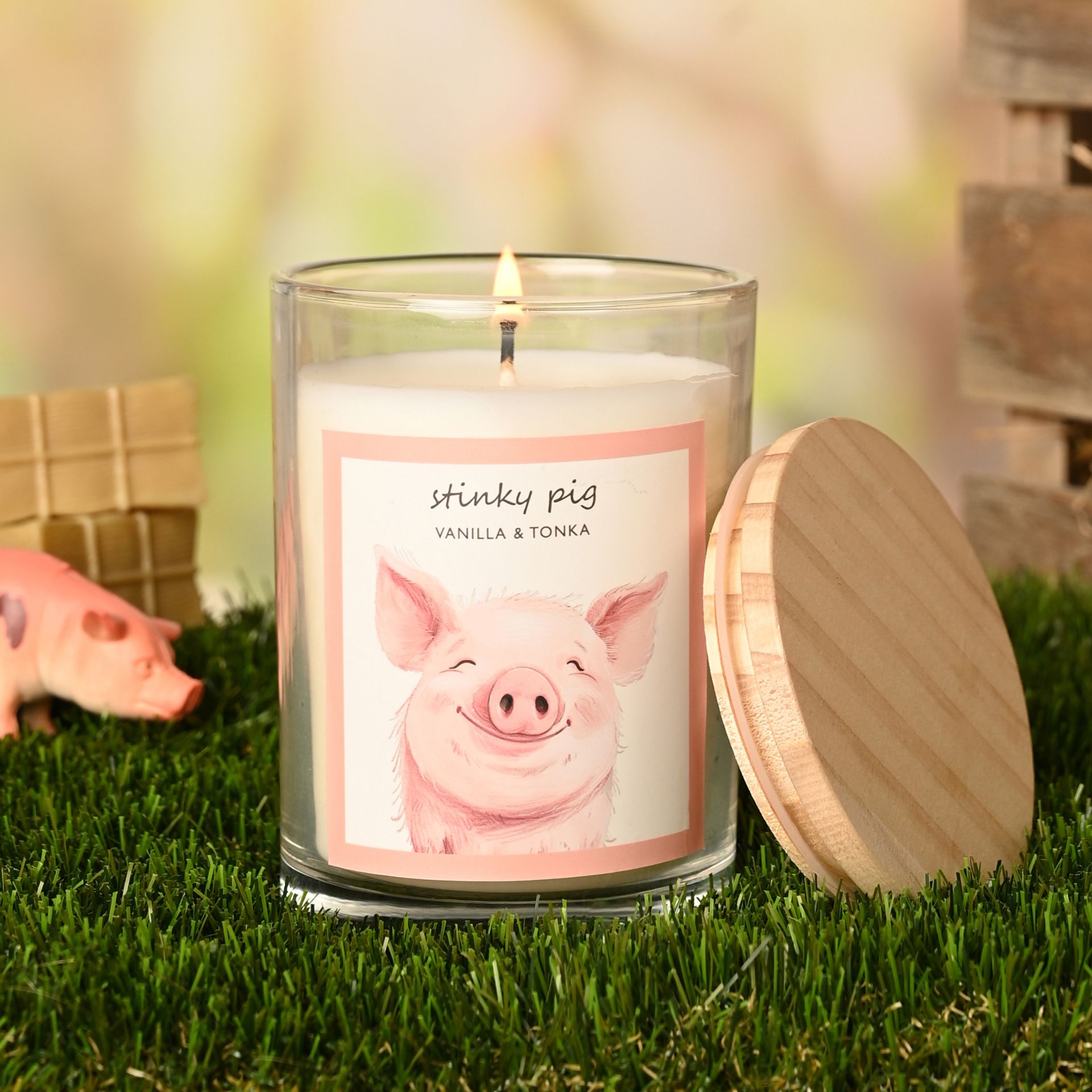 The Funny Farm Candle 250g - "Stinky Pig" - Image 3