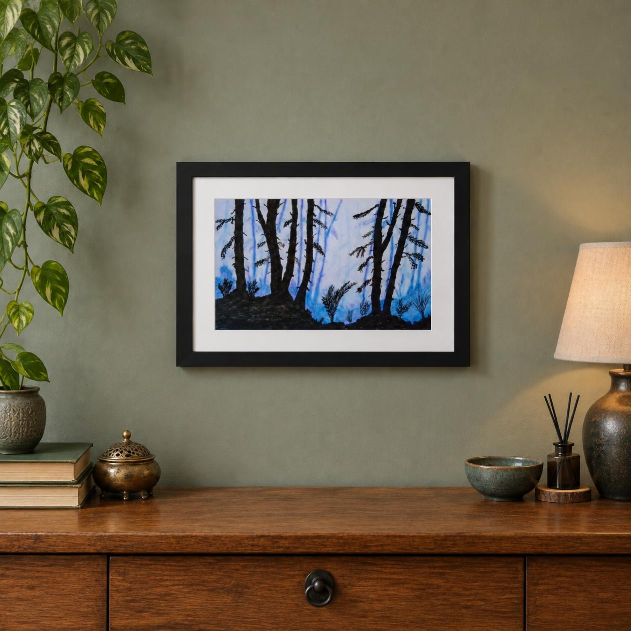 Misty Forest - Framed Print