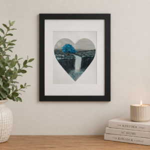 Moonlight Waterfall - Framed Print