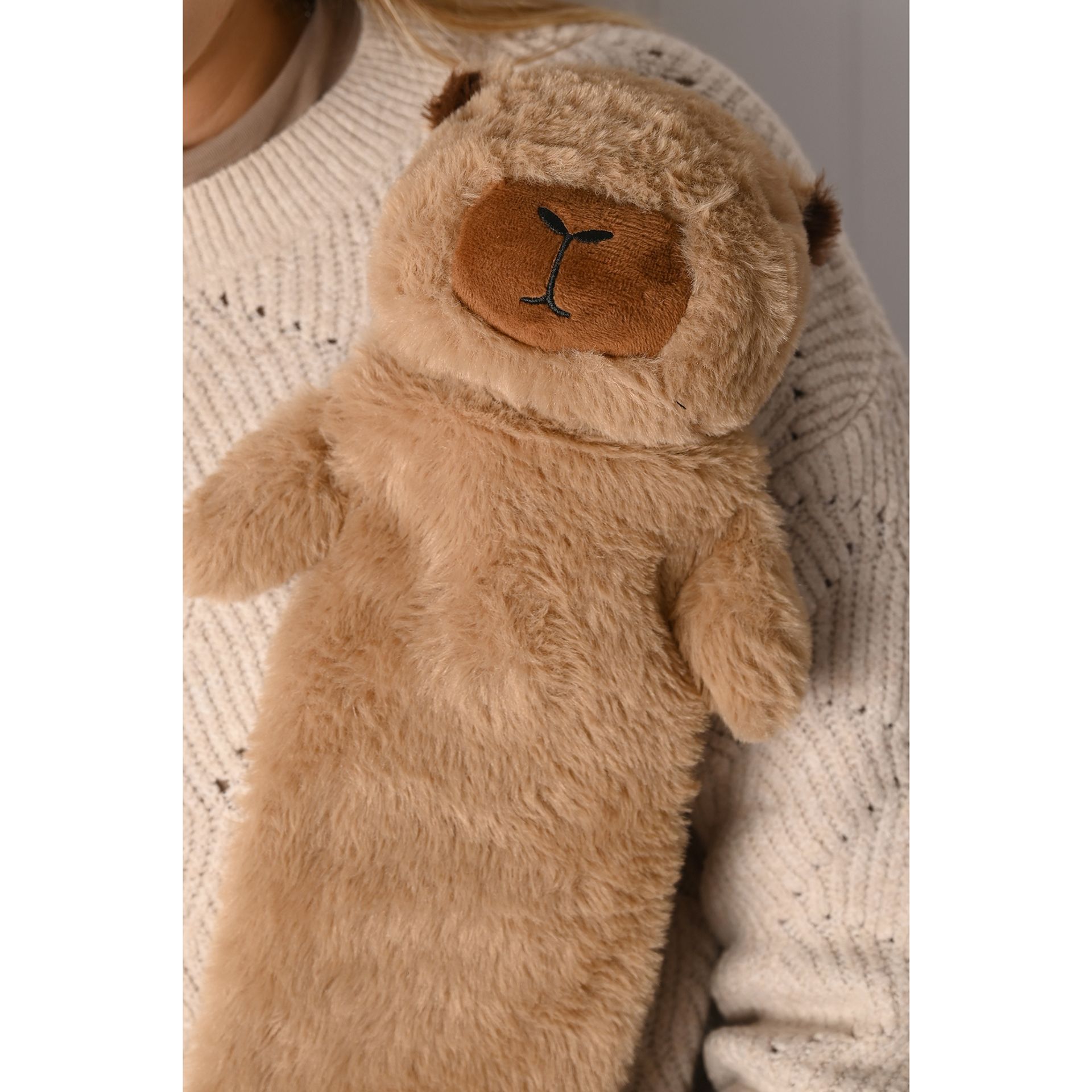 The Feel Good Club Capybara 1.7L Long Hot Water Bottle - Image 5