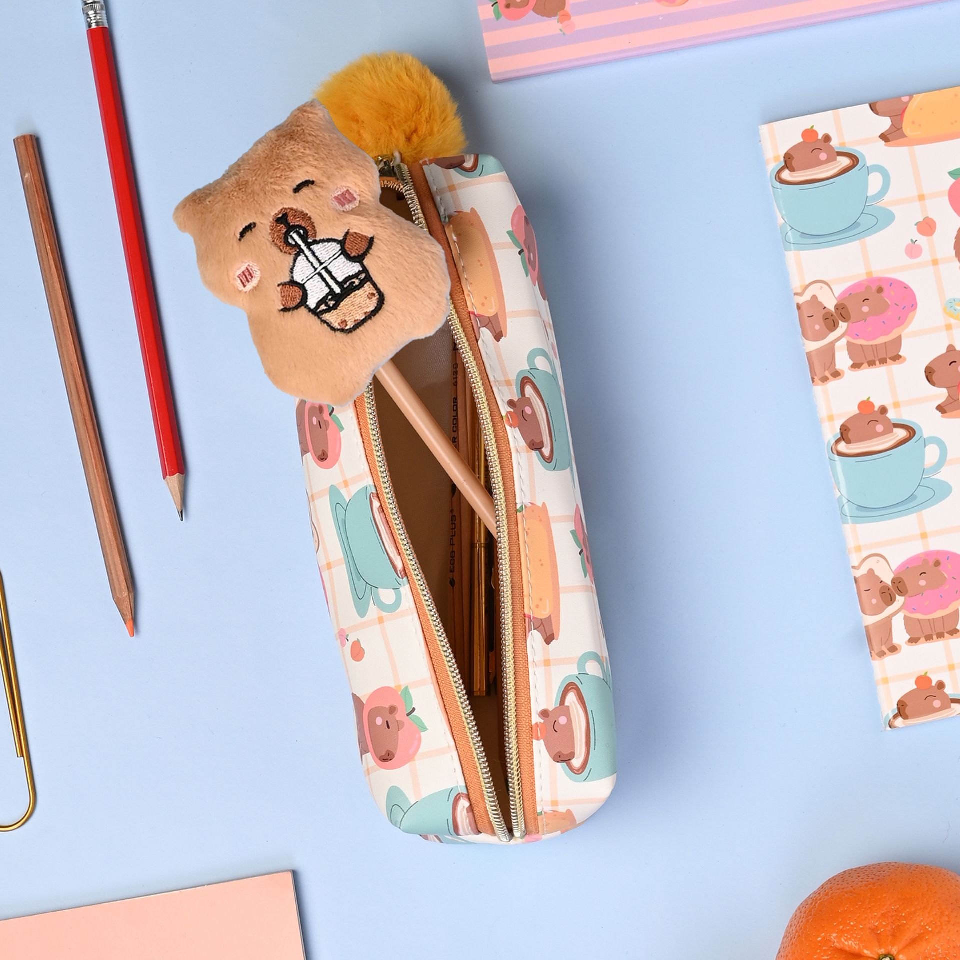 The Feel Good Club Capybara Soft Pencil Case - Image 3