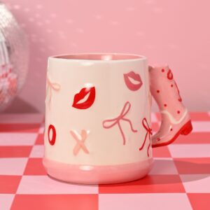 The Feel Good Club Cowboy Boot Bow Mug