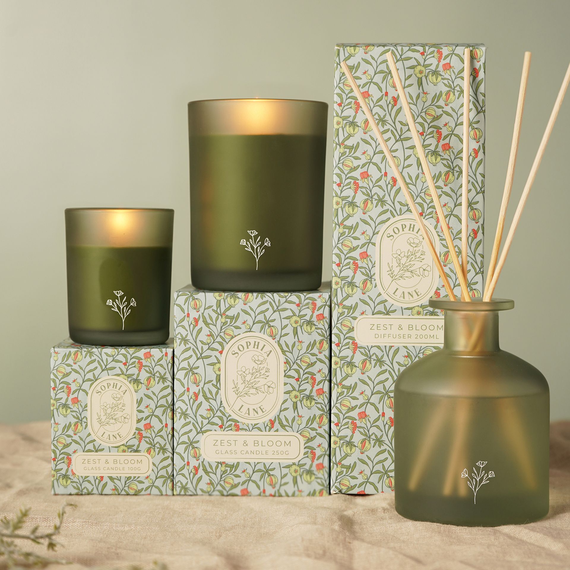 Sophia Lane Zest & Bloom Floral Candle - 100g - Image 6