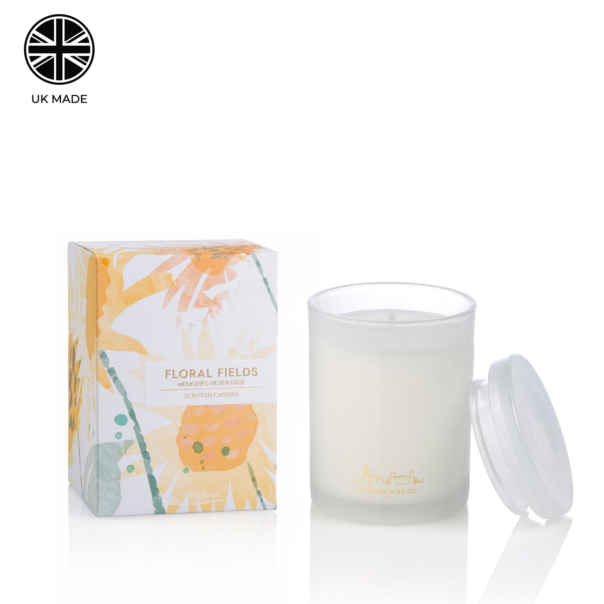 The London Wax Company Floral Fields 1 Wick Candle 227g - Image 2