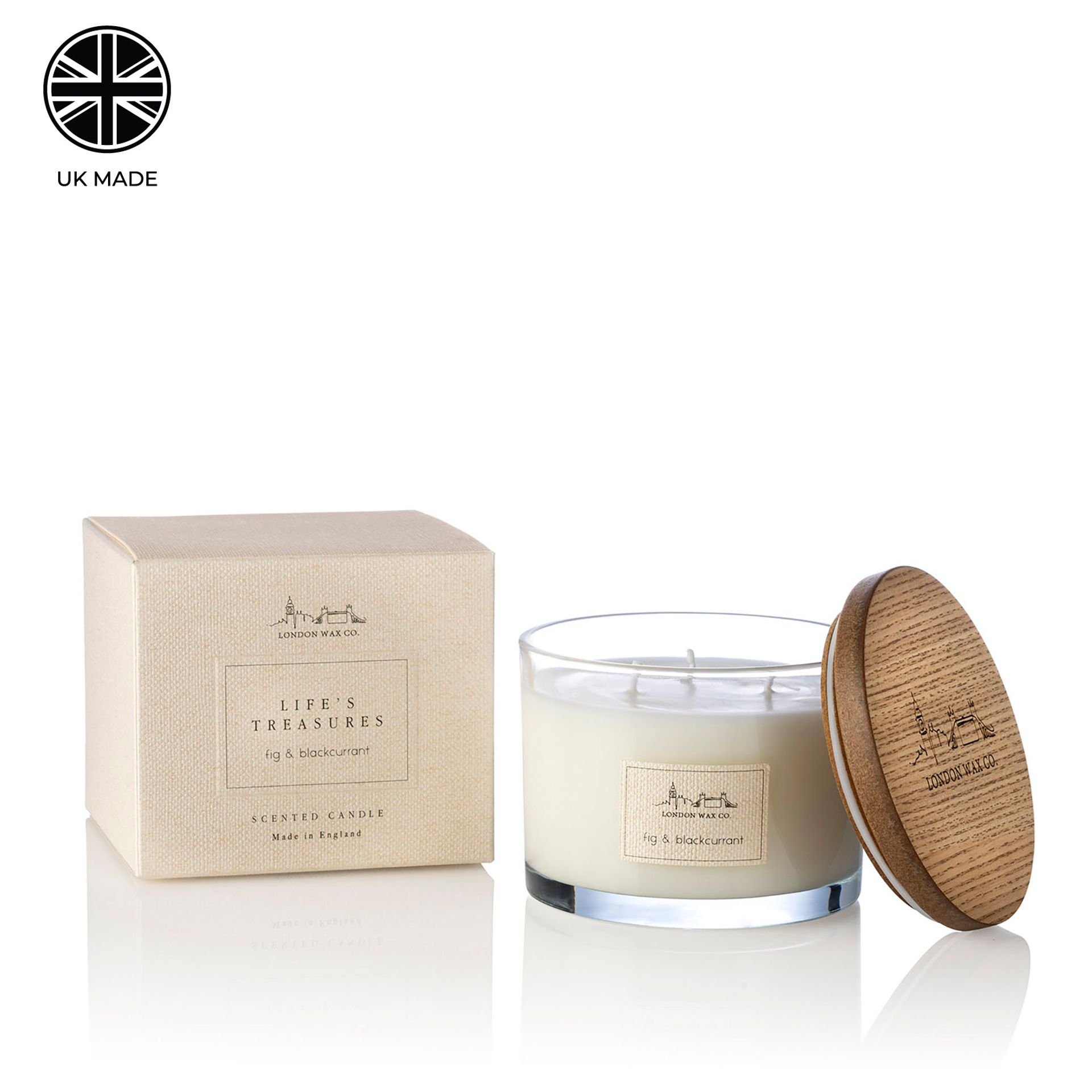 The London Wax Company Fig & Blackcurrant Lidded Candle 368g - Image 2