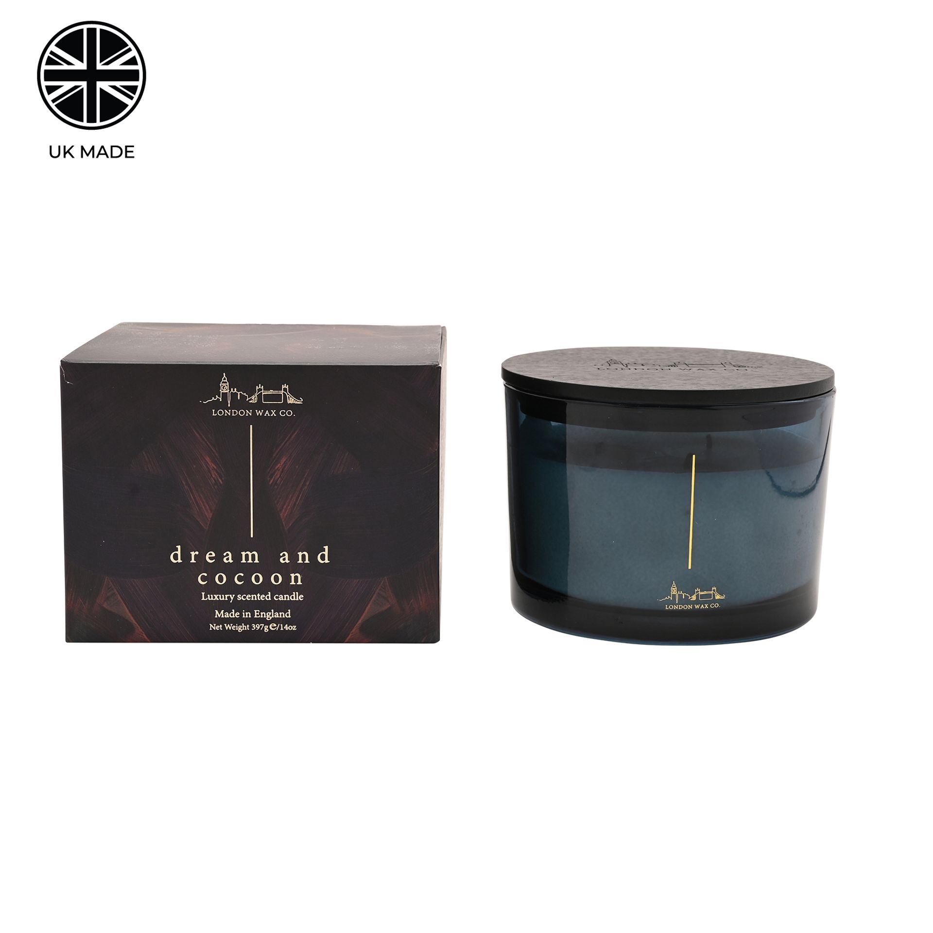 The London Wax Company Dream & Cocoon 3 Wick Candle 397g - Image 2
