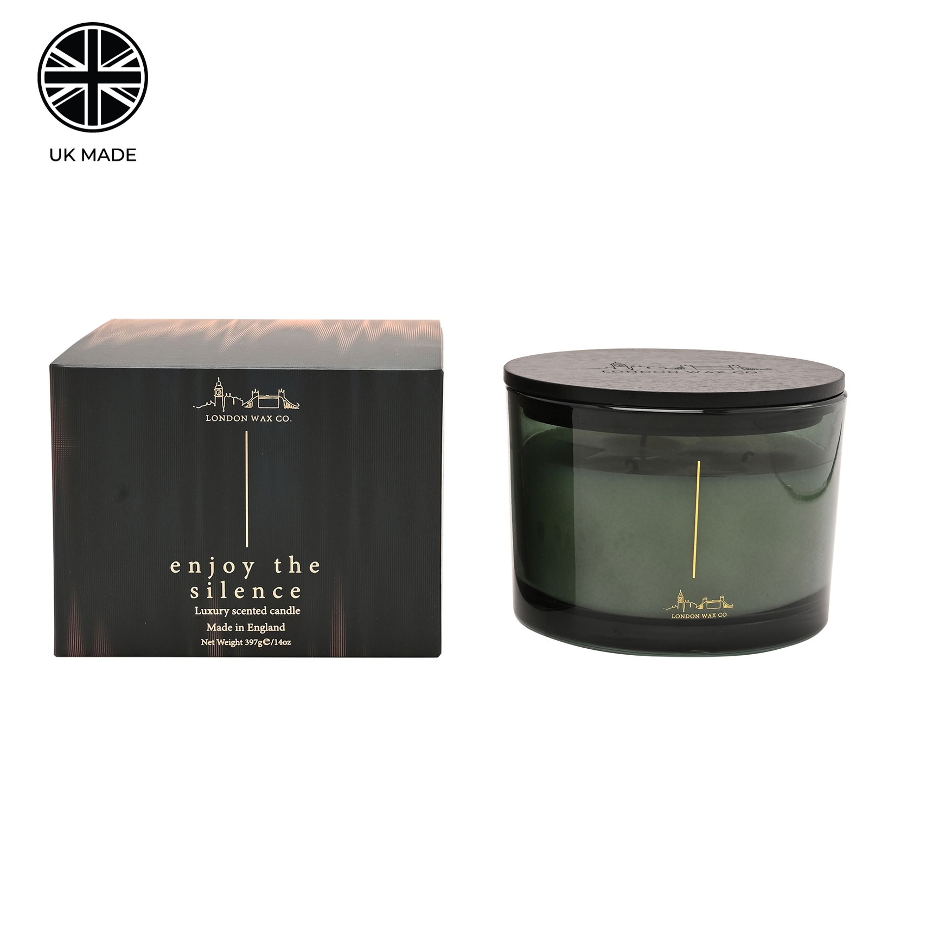 The London Wax Company Enjoy The Silence 3 Wick Candle 397g - Image 2