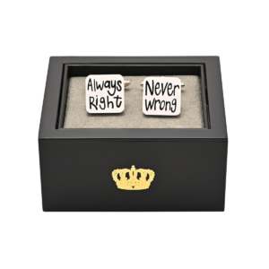 Harvey Makin 'Always Right' 'Never Wrong' Cufflinks