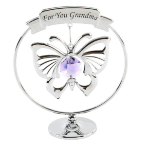 Crystocraft Chrome Plated Circle - 'For You Grandma'
