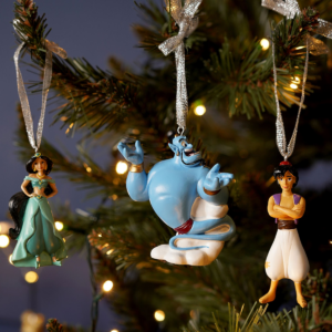 Disney Set of 3 Hanging Christmas Tree Decorations Genie, Jasmine, Aladdin
