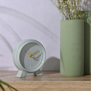 Interval Ceramic Mantle Clock - Ocean Blue