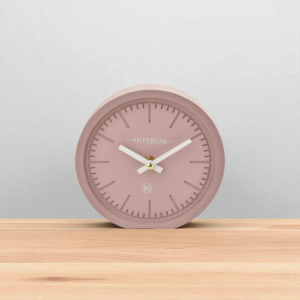 Interval Minimalist Desk Clock 15cm - Pink