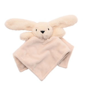 Softies Baby Comforter - Talia - White Two Side Short Plush 27cm x 27cm