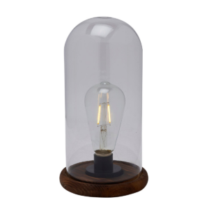 Hestia LED Light Up Glass Dome with Bulb  - Large