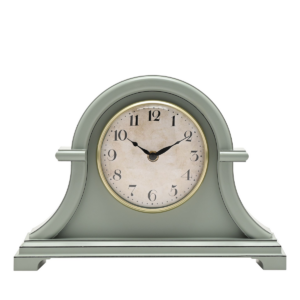 Hometime Broken Arch Mantel Clock Sage Green
