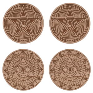 Juliana Mystic Legends Set of 4 Wooden Coasters