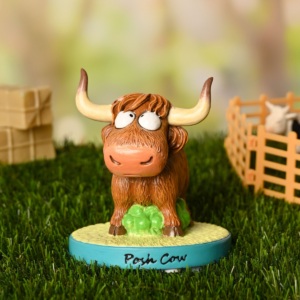 The Funny Farm Highland Cow Figurine "Posh Cow"