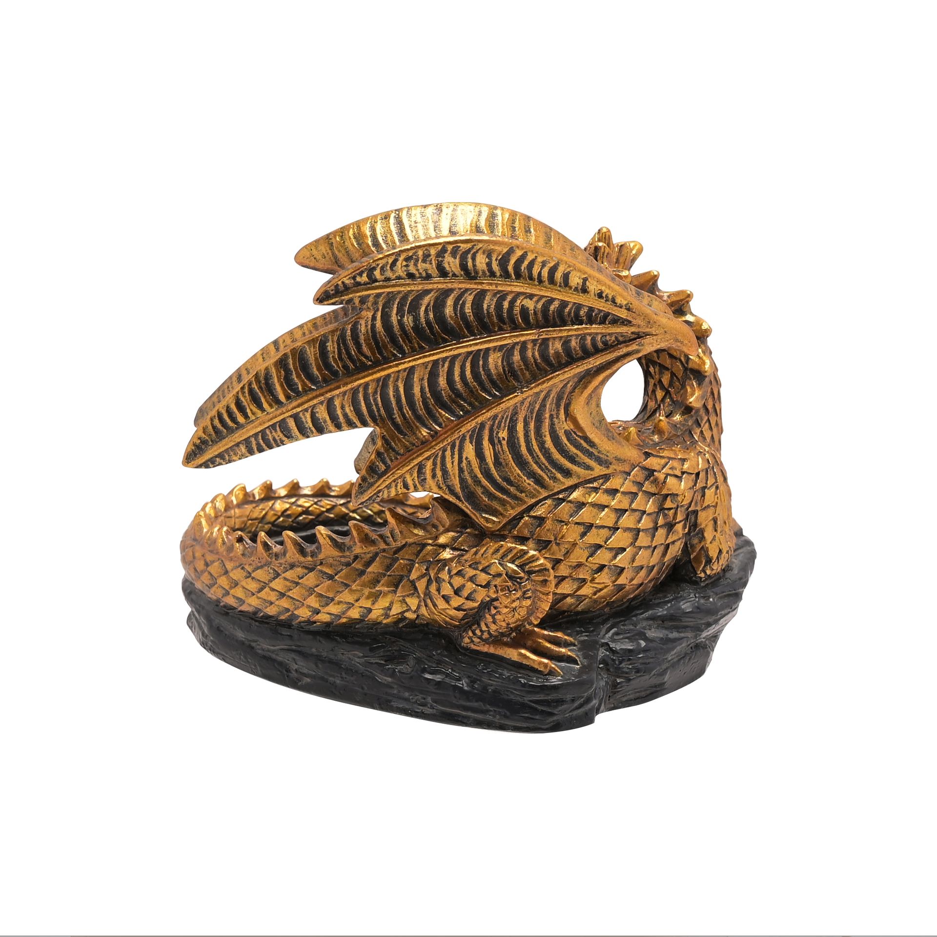 Gold Dragon Tealight Candle Holder - Image 3