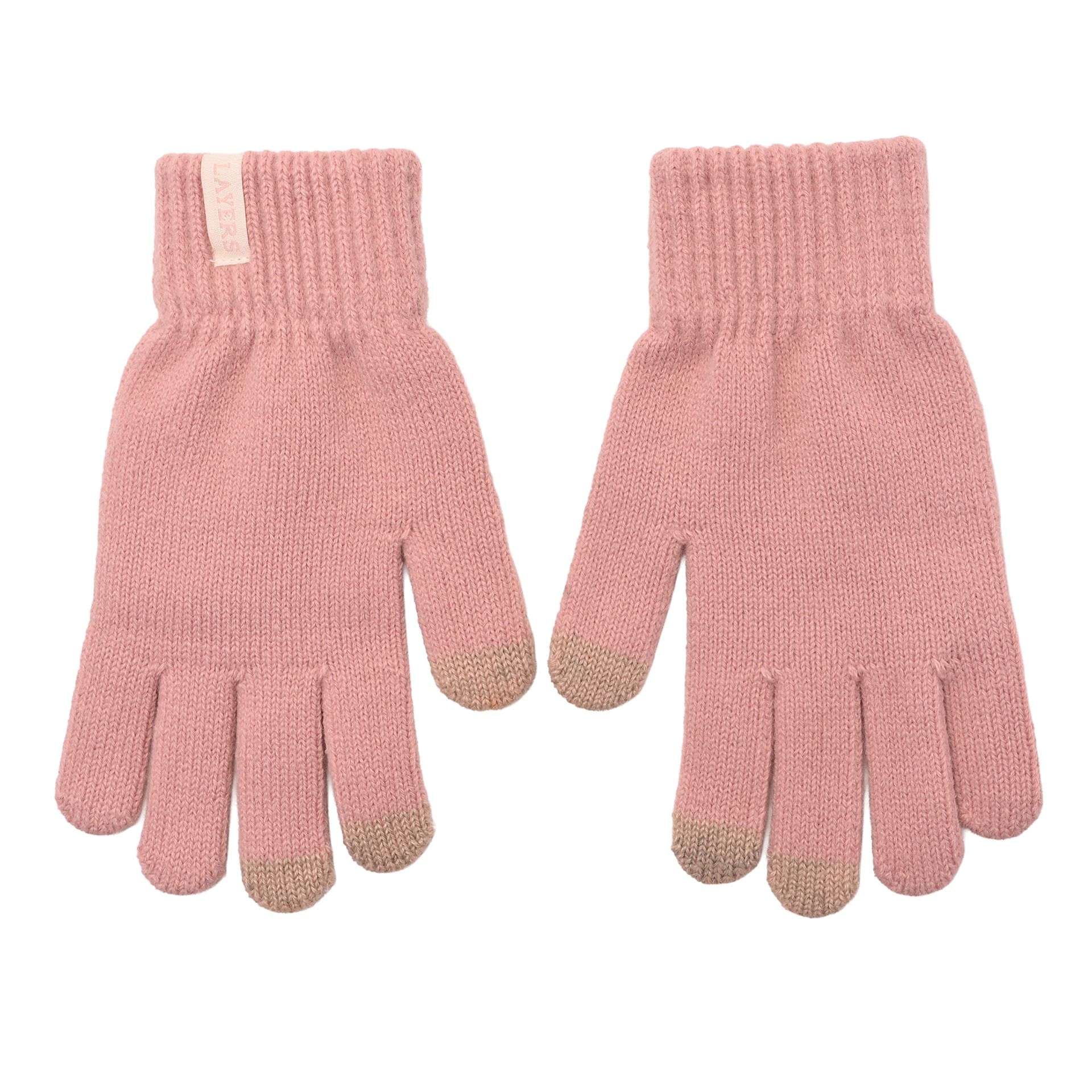 Sophia Layers Cosy Knit Hat Glove & Scarf Gift Set - Blush Pink - Image 5