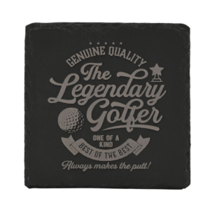 Harvey Makin Legend Slate Coaster - Golf
