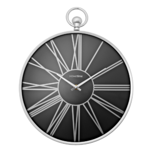 Hometime Silver Aluminium Wall Clock 32cm